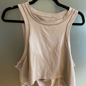 Open-Back Cropped Training Tank Top, Size 12